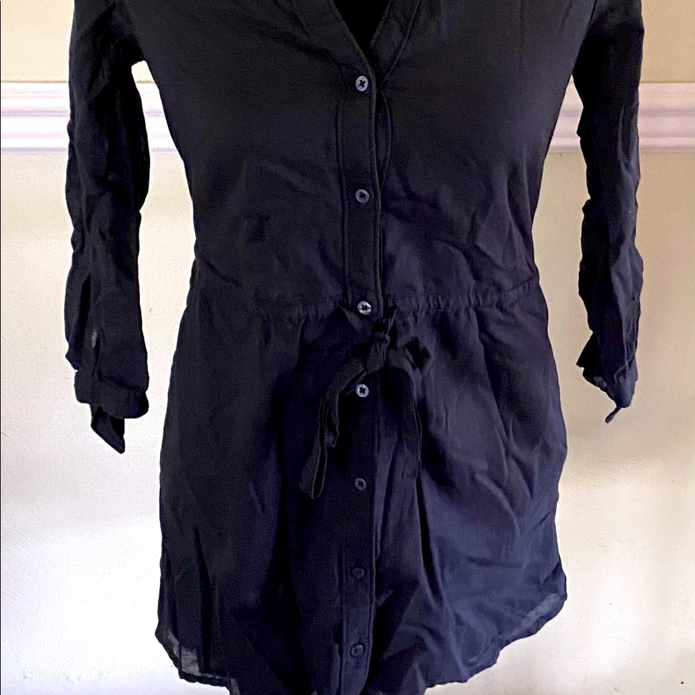 Cotton and linen black abercrombie dress